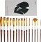 ARTIFY Paint Brushes for Acrylic Painting, 15 Pcs 2024 New Painting Supplies, Artist Paint Brush Set for Watercolor, Oil and Gouache Painting, Red Wine